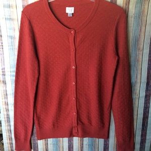 a. new day rust colored button sweater B 21